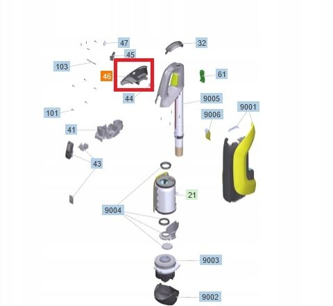 Osłona uchwytu do odkurzacza KARCHER VC 5 5.195-438.3