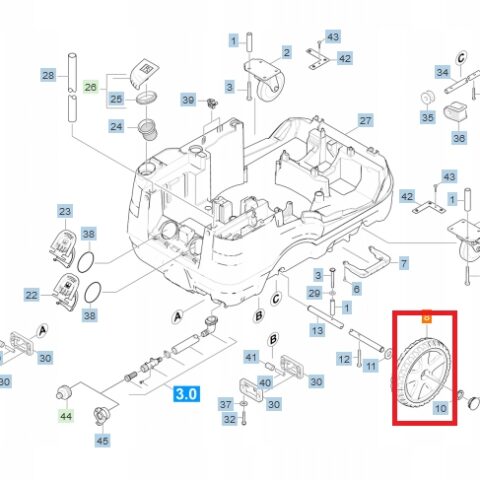 Koło do myjek KARCHER HDS 10/20 13/20 7/12 9/18 4.515-345.0