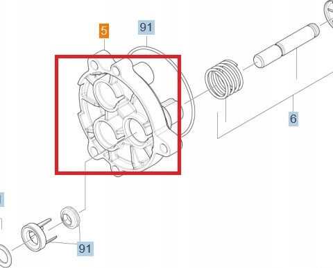 Prowadnica tłoków do myjek KARCHER K 6.200 K 6.800 K 7.700 K 7.800 ecologic