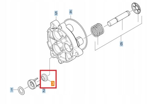Uszczelniacz tłoka olejowego do myjek KARCHER K 6 7 HD HDS 6.363-633.0