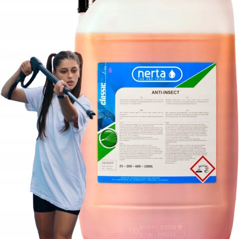 b992c61d658610df95c1f29252118e79.jpg PŁYN DO USUWANIA OWADÓW Z SAMOCHODU CIĘŻARÓWKI TIRA Nerta Anti-Insect 5 L
