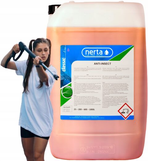 b992c61d658610df95c1f29252118e79.jpg PŁYN DO USUWANIA OWADÓW Z SAMOCHODU CIĘŻARÓWKI TIRA Nerta Anti-Insect 5 L