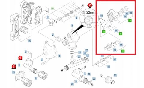 Głowica pompa do myjek KARCHER K 3 K 4 eco silent K 3.500 3.80 4.600