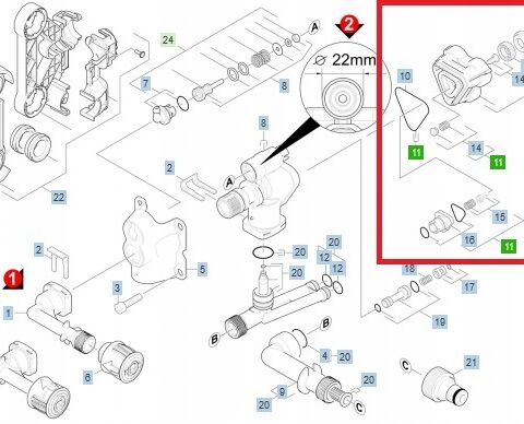 Głowica pompa do myjek KARCHER K 3 K 4 eco silent K 3.500 3.80 4.600