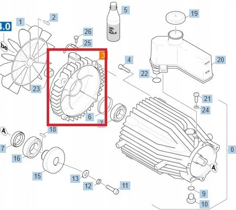 Karcher osłona tył wirnika silnika 5.063-802.0